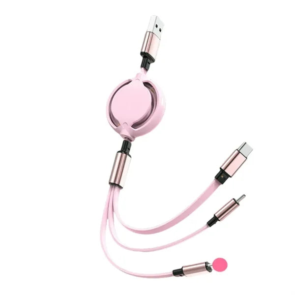3-in-1 Retractable Multi Charging Cable