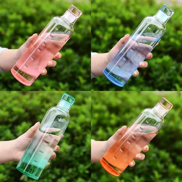 17 Oz Time Scale Glass Water Bottle