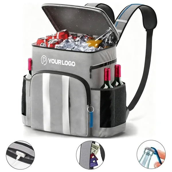 Large cooler backpack insulated waterproof for camping beach
