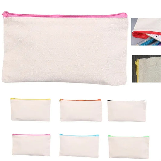 Multi-purpose Canvas Zipper Cosmetic Bag Pencil Case