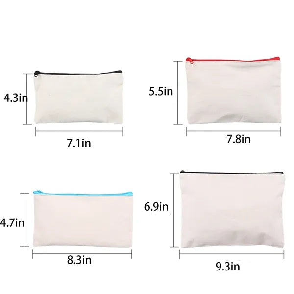 Multi-purpose Canvas Zipper Cosmetic Bag Pencil Case