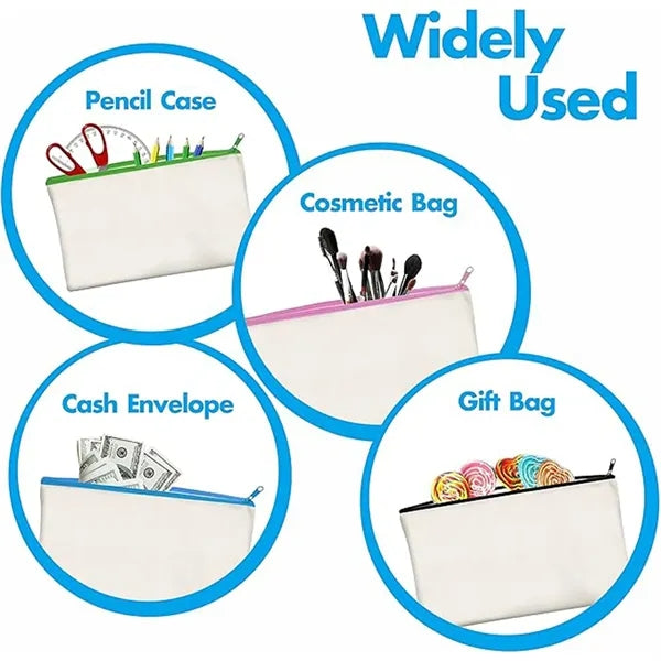 Multi-purpose Canvas Zipper Cosmetic Bag Pencil Case