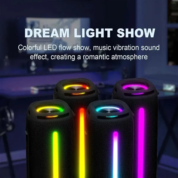 Portable waterproof Bluetooth speaker stereo with RGB lights