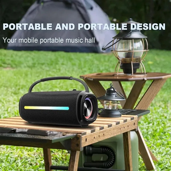 Portable waterproof Bluetooth speaker stereo with RGB lights