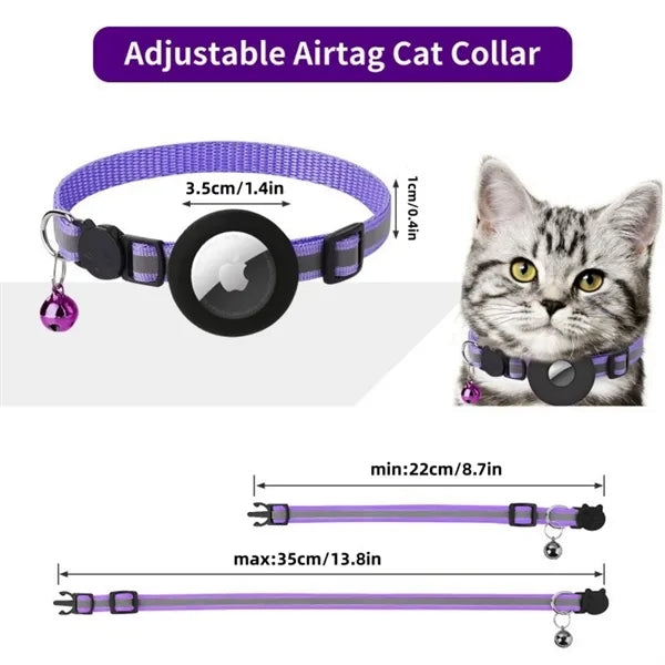 Reflective Breakaway Cat Collar Nylon Tracker-Ready Kitty