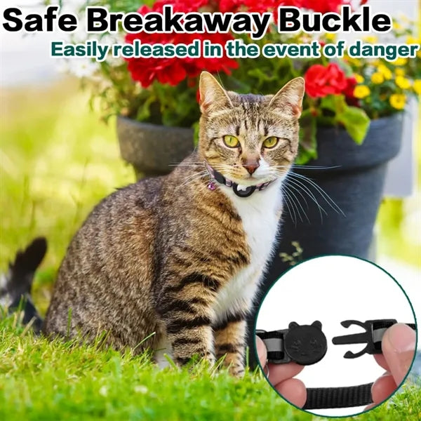 Reflective Breakaway Cat Collar Nylon Tracker-Ready Kitty