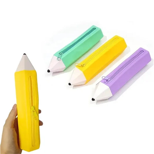 Silicone pencil bag