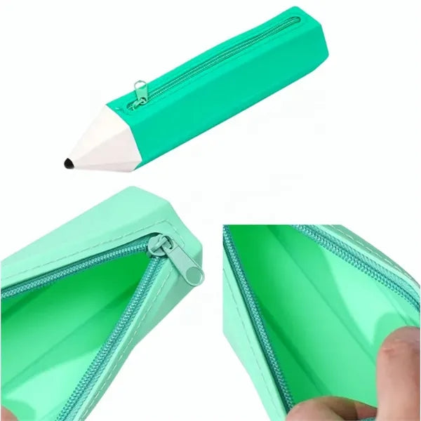 Silicone pencil bag