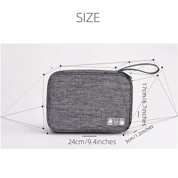 Portable Waterproof Travel Cable Organizer Bag
