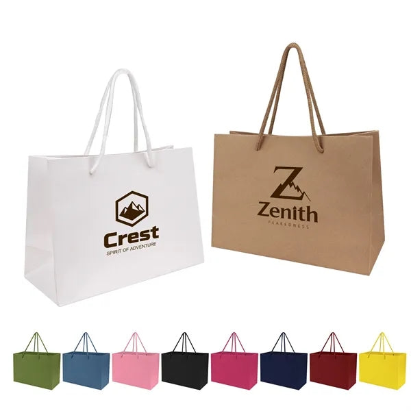 Kraft Paper Euro Shopping Tote Bag With Rope Handle