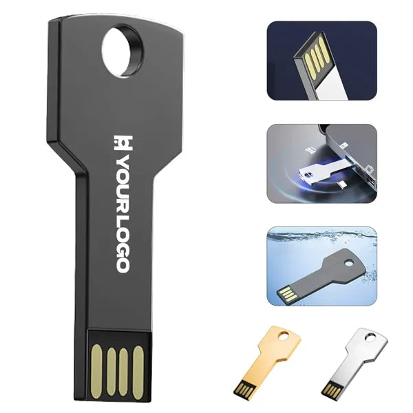 16GB key shape metal USB flash drive for tablet computer