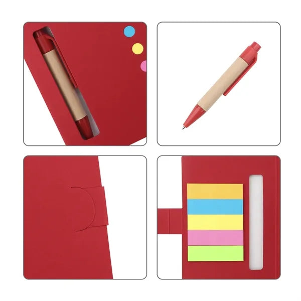 4"x3" Mini Notebook Jotter W/ Pen&Sticky Notes