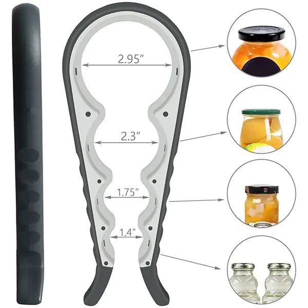 Multifunctional 5 In 1 Bottle Opener Set With Grippers