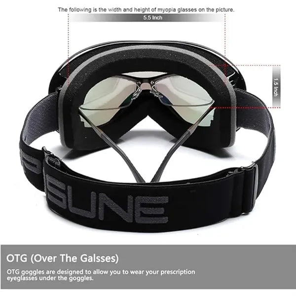 High Impact Anti-Fog Ski Goggles With UV Protection