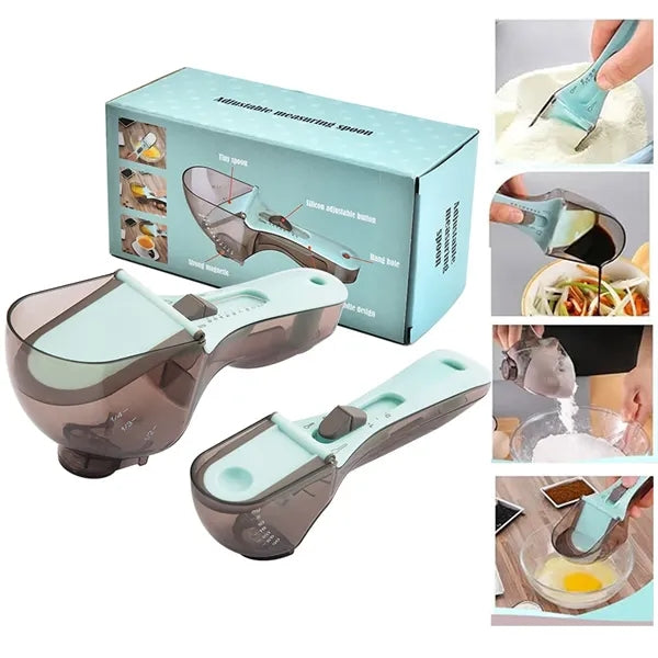 Collapsible Stackable Kitchen Measuring Spoon And Cup Set
