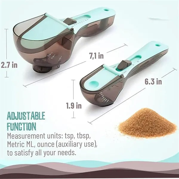 Collapsible Stackable Kitchen Measuring Spoon And Cup Set