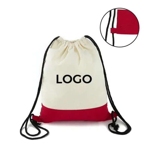 Twintone Recycled Cotton Drawstring Bag