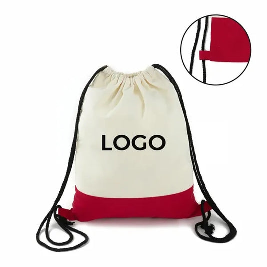 Twintone Recycled Cotton Drawstring Bag