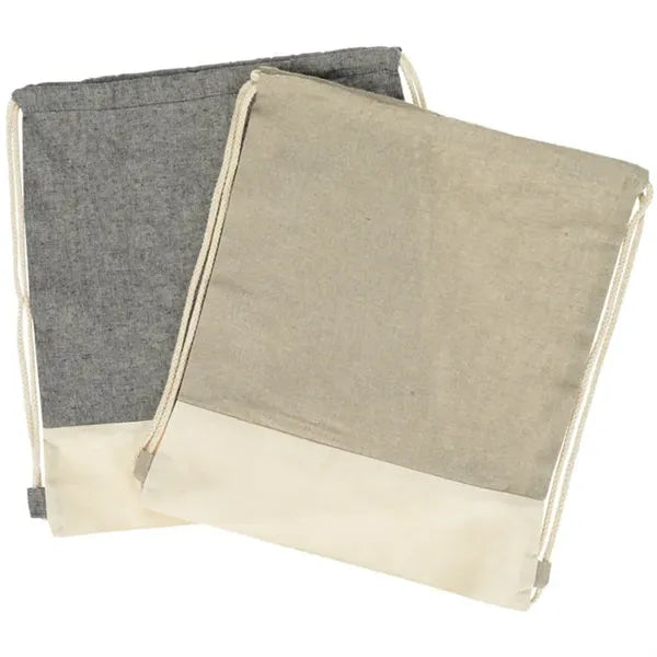 Twintone Recycled Cotton Drawstring Bag