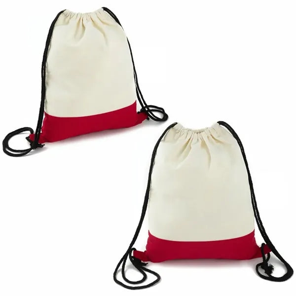 Twintone Recycled Cotton Drawstring Bag