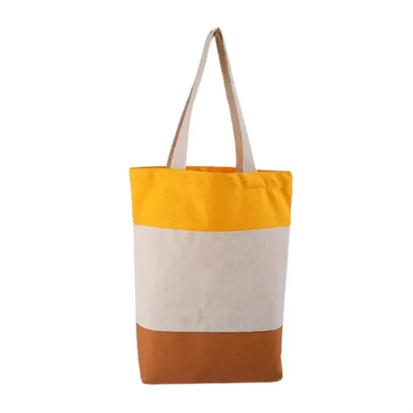 Canvas Tri-Color Tote Bag
