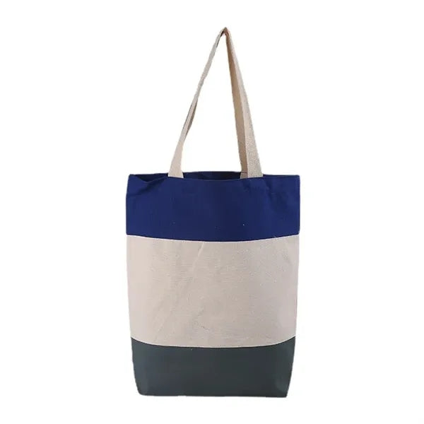Canvas Tri-Color Tote Bag