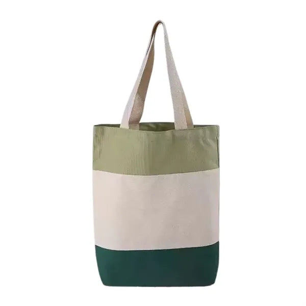 Canvas Tri-Color Tote Bag