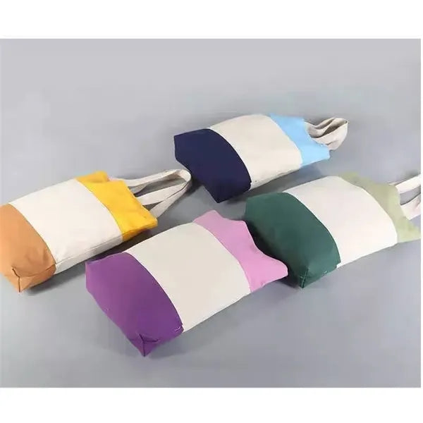 Canvas Tri-Color Tote Bag