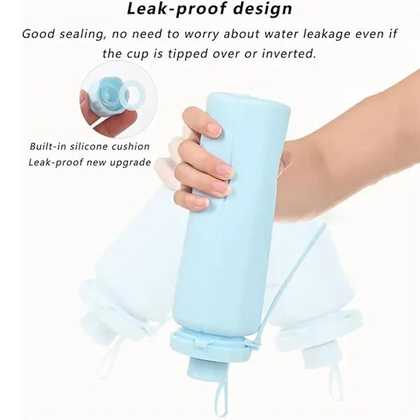 21 Oz Compact Folding Silicone Water Cup For Travel