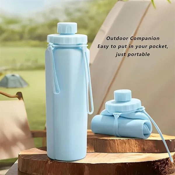 21 Oz Compact Folding Silicone Water Cup For Travel