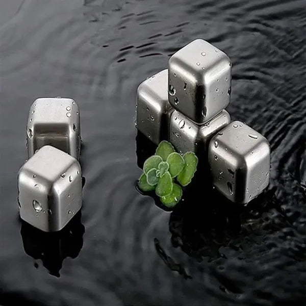 Stainless Steel Whiskey Stones With Tongs For Chilled Drinks