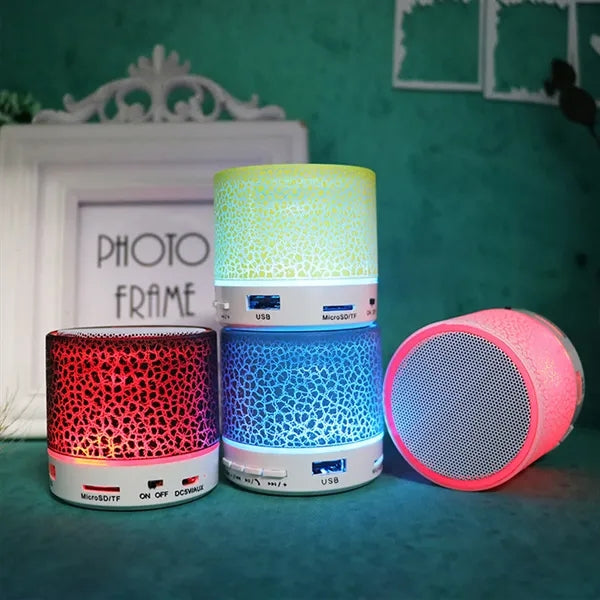 Portable Bluetooth Speakers With LED Light