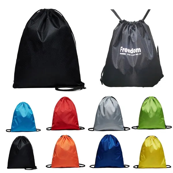 Reflective Logo Drawstring Backpack