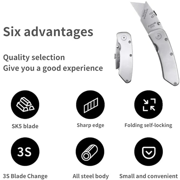 Box Cutter Stainless Steel Utility Knife
