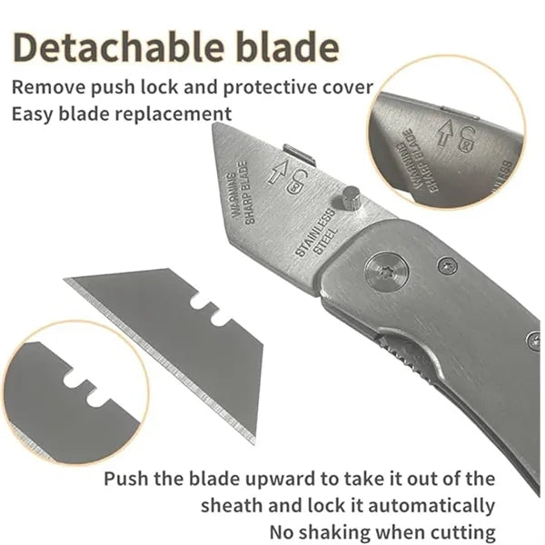 Box Cutter Stainless Steel Utility Knife