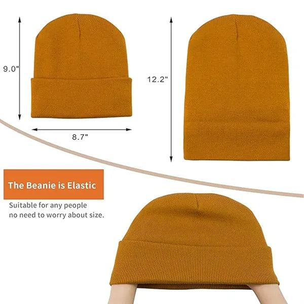 Satin Lined Slouchy Beanie Soft Knit Winter Hat