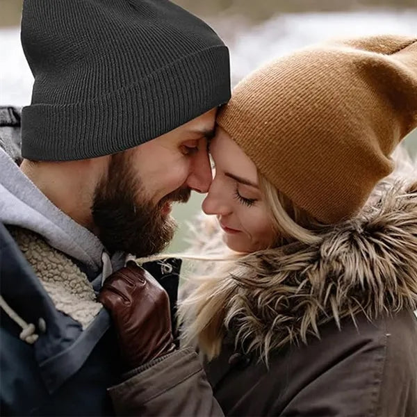 Satin Lined Slouchy Beanie Soft Knit Winter Hat