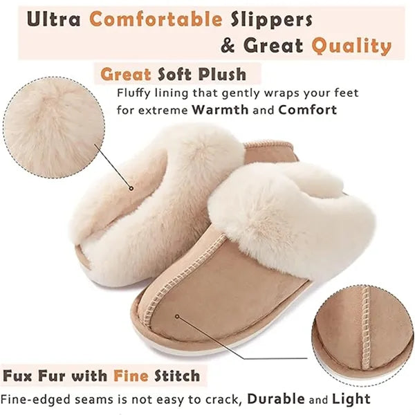Soft Warm Slipper with Memory Foam Fluffy On House