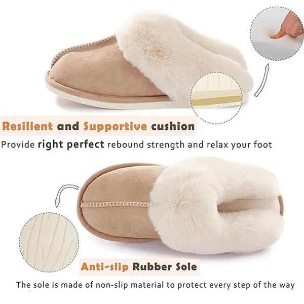 Soft Warm Slipper with Memory Foam Fluffy On House