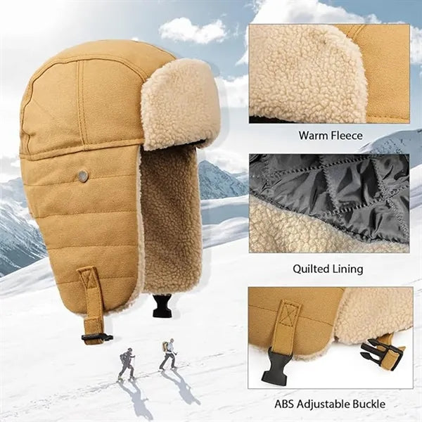 Windproof Ski Winter Aviator Hat With Ear Flaps