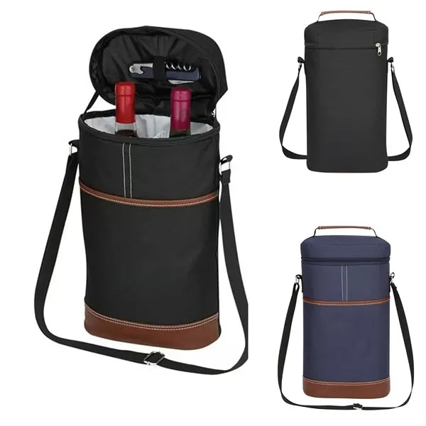 Leakproof Champagne Wine Cooler Bag For 2 Bottles