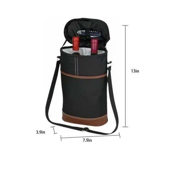 Leakproof Champagne Wine Cooler Bag For 2 Bottles