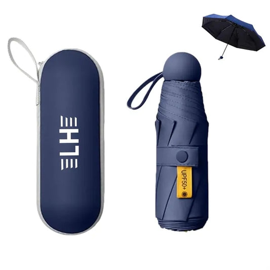 Compact Travel Umbrella - 7.5 in Folded, Lightweight Pocket