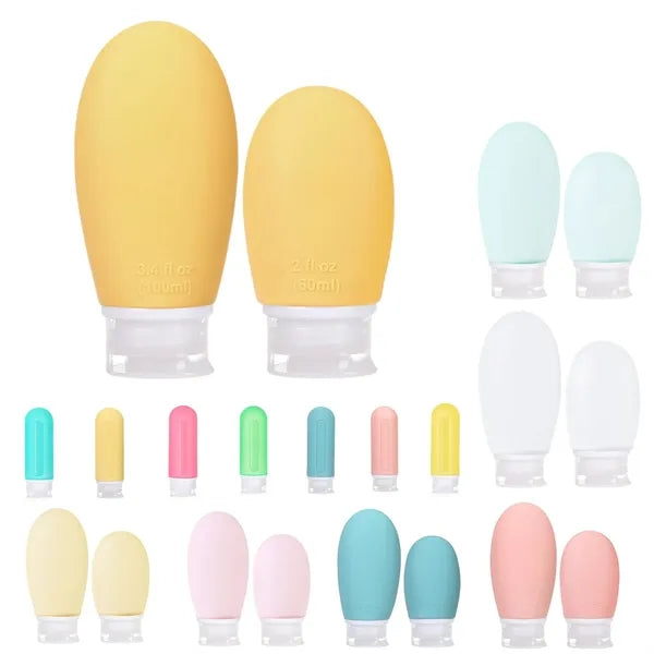 Leak Proof Liquid Squeezable Refillable Travel Bottles