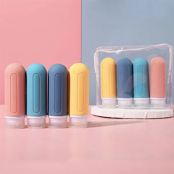 Leak Proof Liquid Squeezable Refillable Travel Bottles