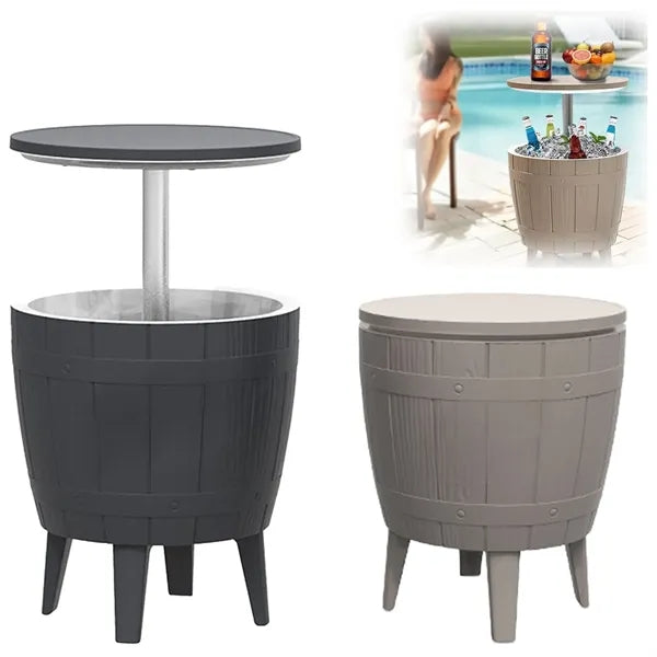 3-in-1 Multipurpose Bar Ice Bucket Table with LE Light