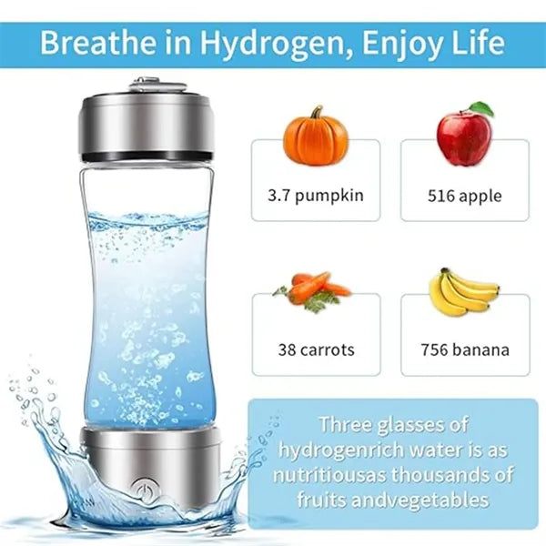 3 in 1 Hydrogen Water Bottle With SPE PEM Technology