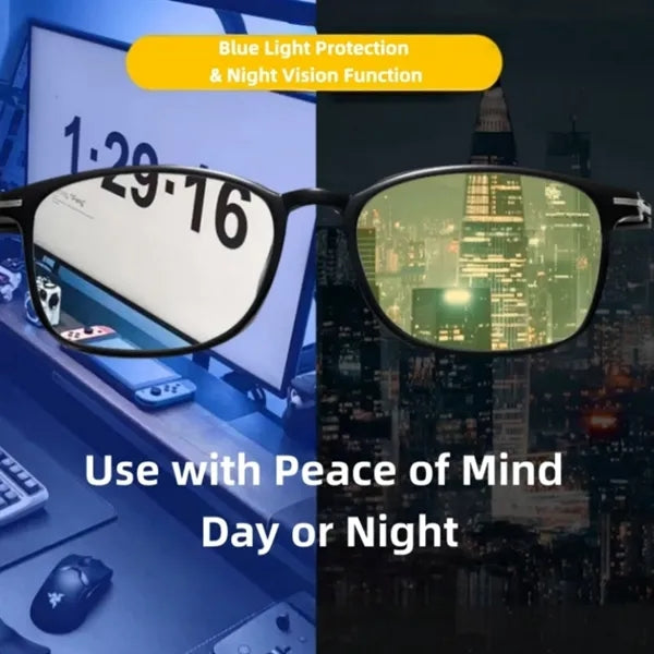 Lightweight TR90 Night Vision Blue Light Glasses