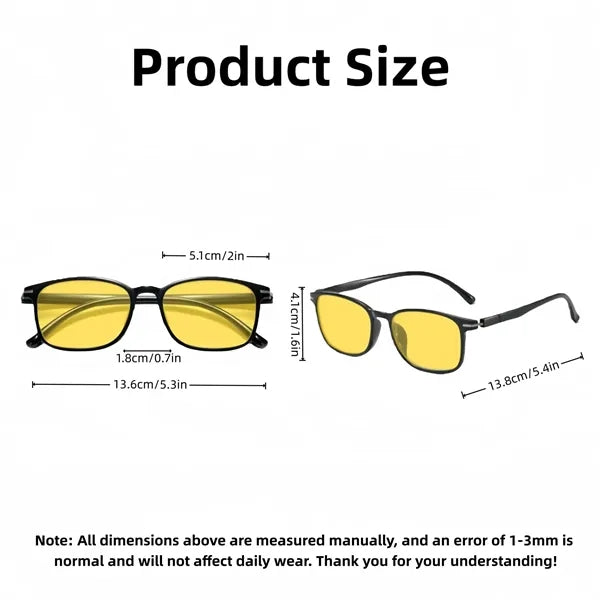 Lightweight TR90 Night Vision Blue Light Glasses