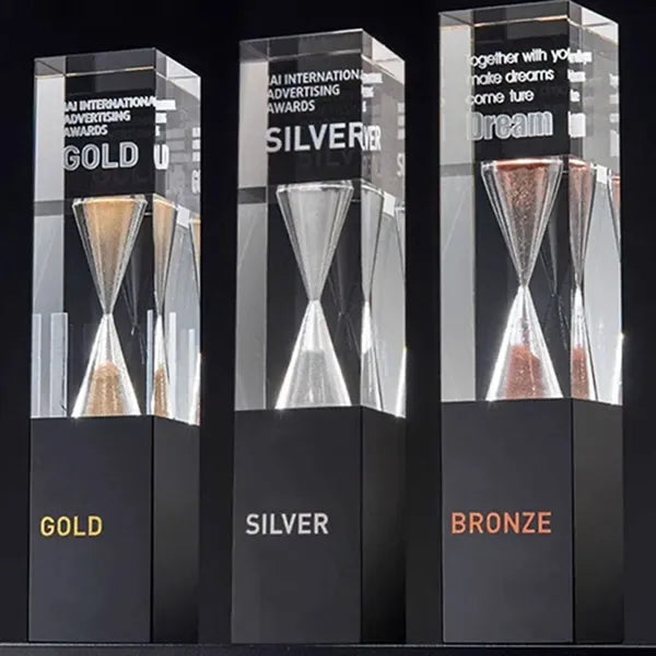 Hourglass Crystal Trophy